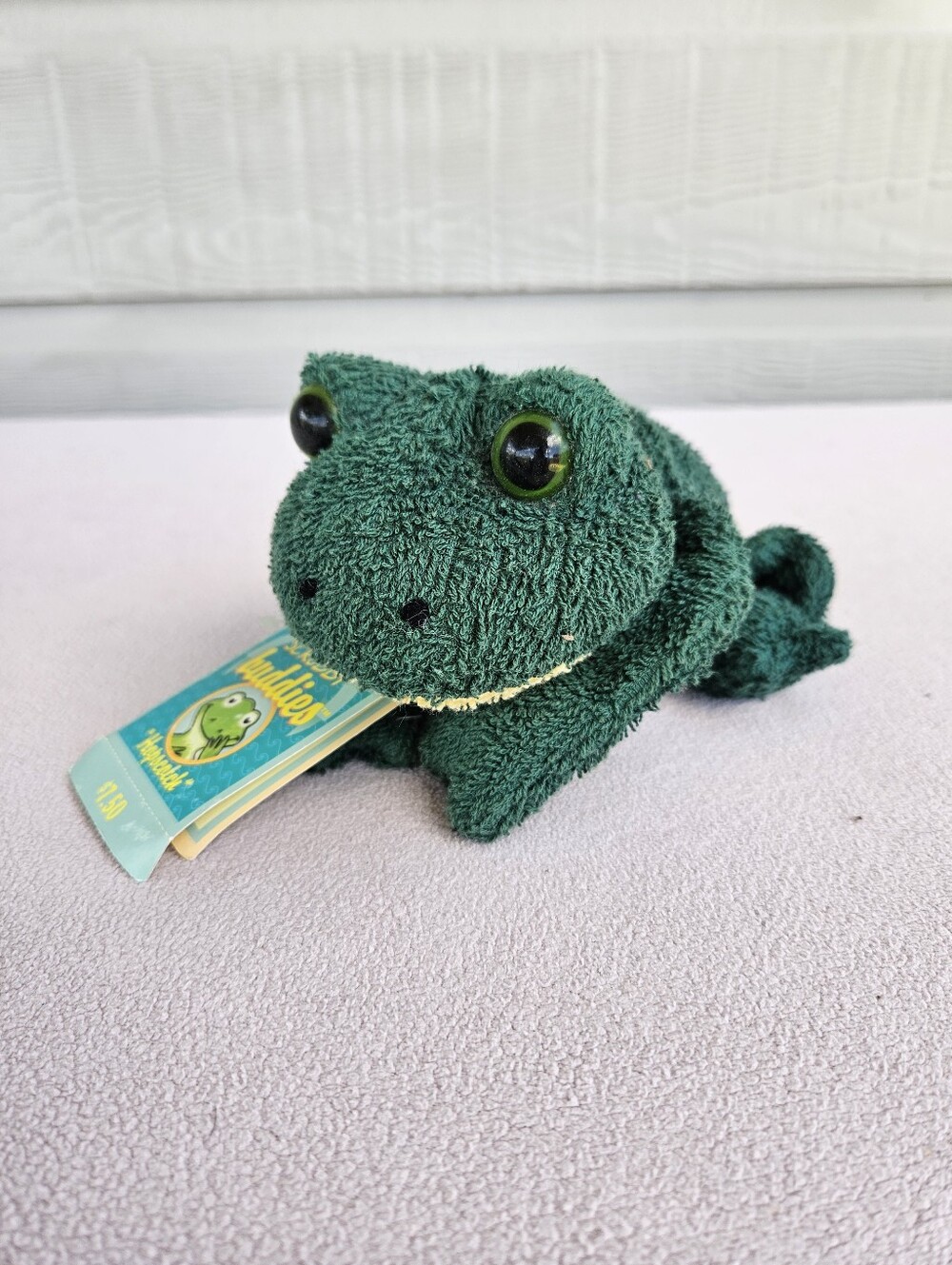 Bath Body Works Hopscotch Scrubby Buddies Frog Bath Plush Toy Scrub Washcloth